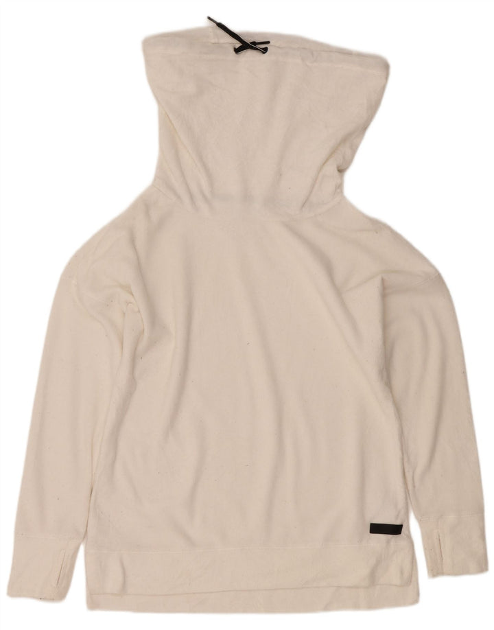Calvin Klein - Felpa da donna con collo alto, maglione, UK 14, medio, bianco