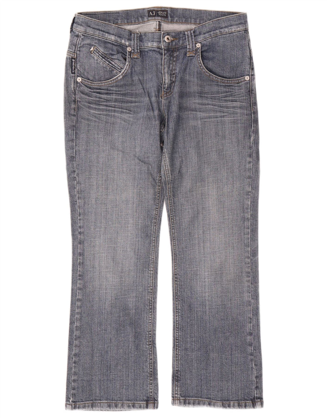 Jeans dritti da donna Armani W28 L26 cotone blu