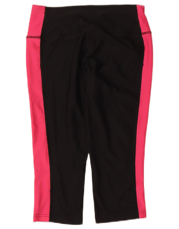 Leggings Nike Dri Fit Capri da donna UK 8 Small Black Colourblock Sports