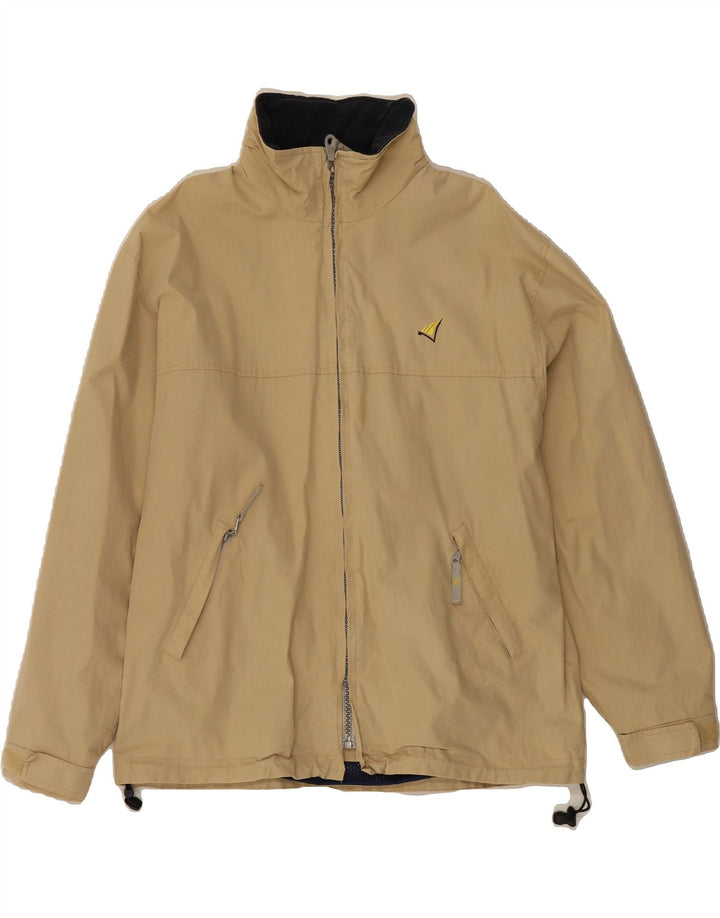 MERIT CUP Mens Rain Jacket UK 40 Large Beige Cotton Vintage Merit Cup and Second-Hand Merit Cup from Messina Hembry 