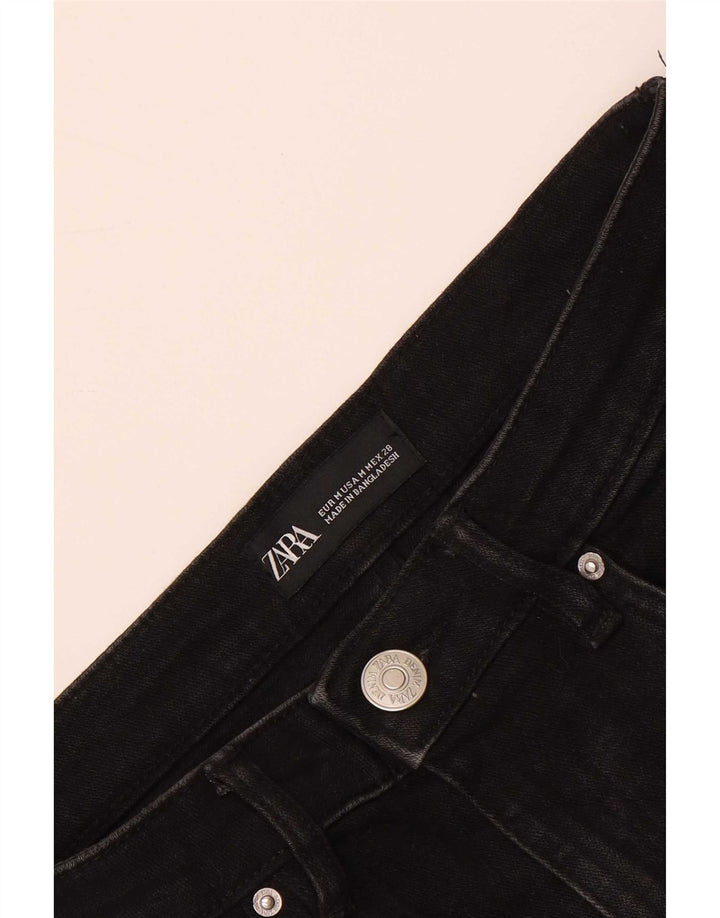 Mini gonna di jeans Zara da donna media W28 nera