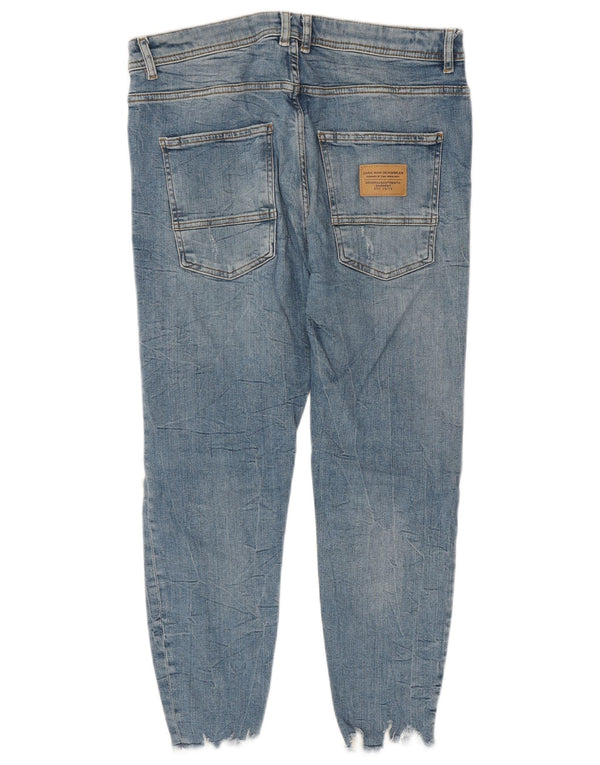 Jeans corti skinny da uomo Zara EU 42 Large W32 L24 cotone blu