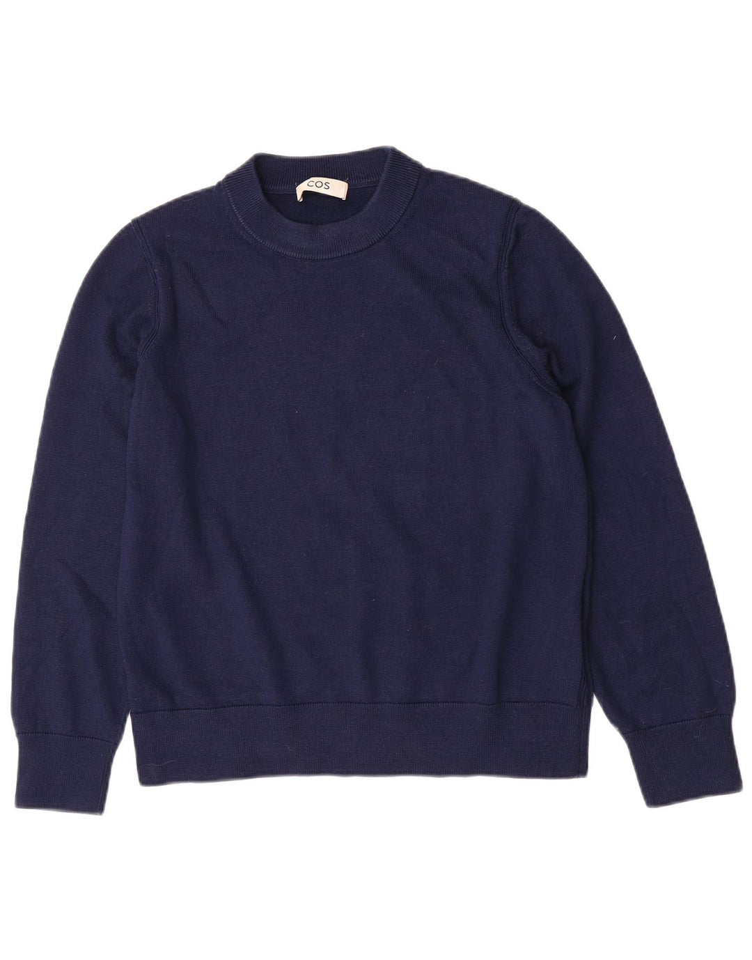 Maglione maglione girocollo da donna Cos in lana blu navy medio