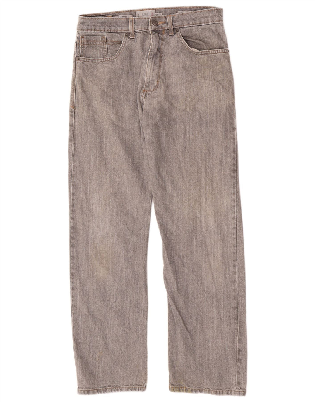 Jeans dritti da donna Marks & Spencer W30 L29 cotone grigio