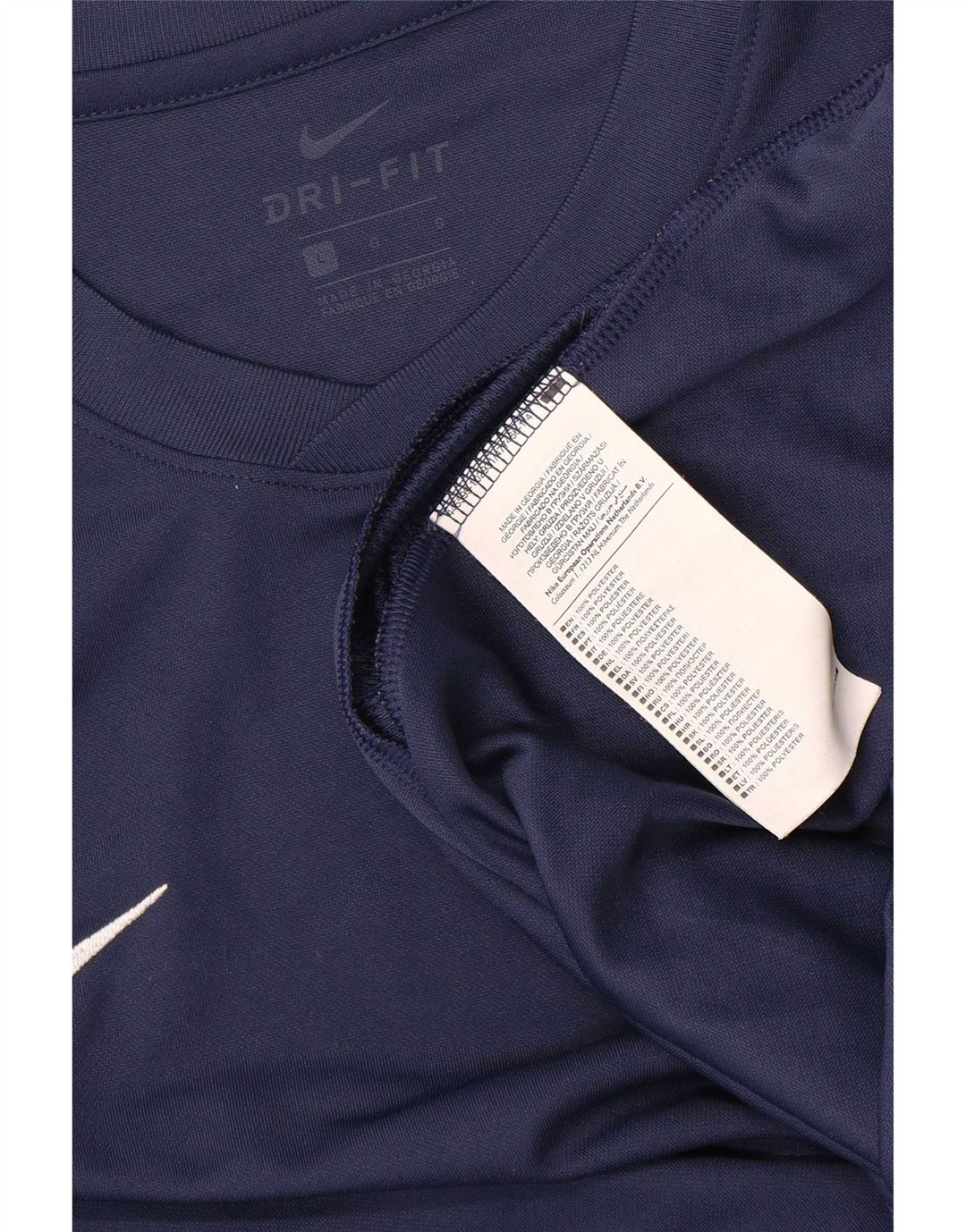 T-shirt Nike Dri Fit da uomo, taglia grande, in poliestere blu navy