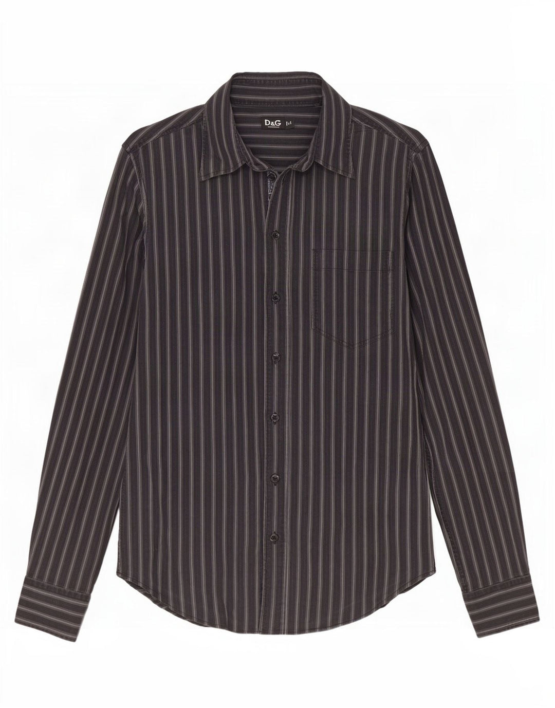 Camicia da uomo Regular Fit Dolce & Gabbana IT 48 Medio a righe blu navy