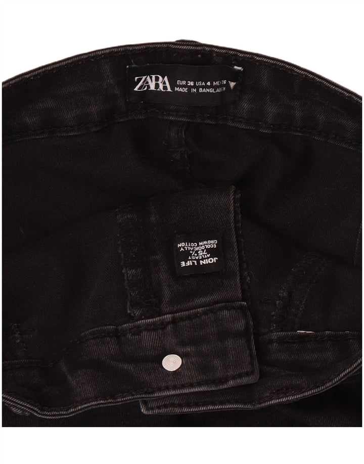 Jeans skinny effetto invecchiato da donna Zara EU 36 XS W26 L27 Nero moderno