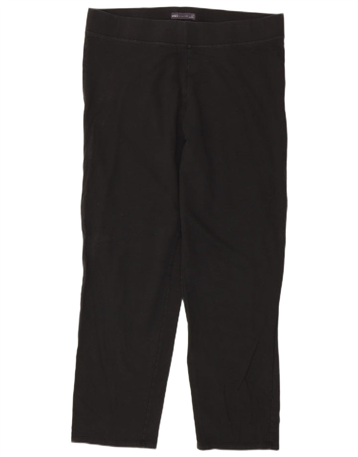 MARKS & SPENCER Leggings da donna UK 18 XL Cotone nero