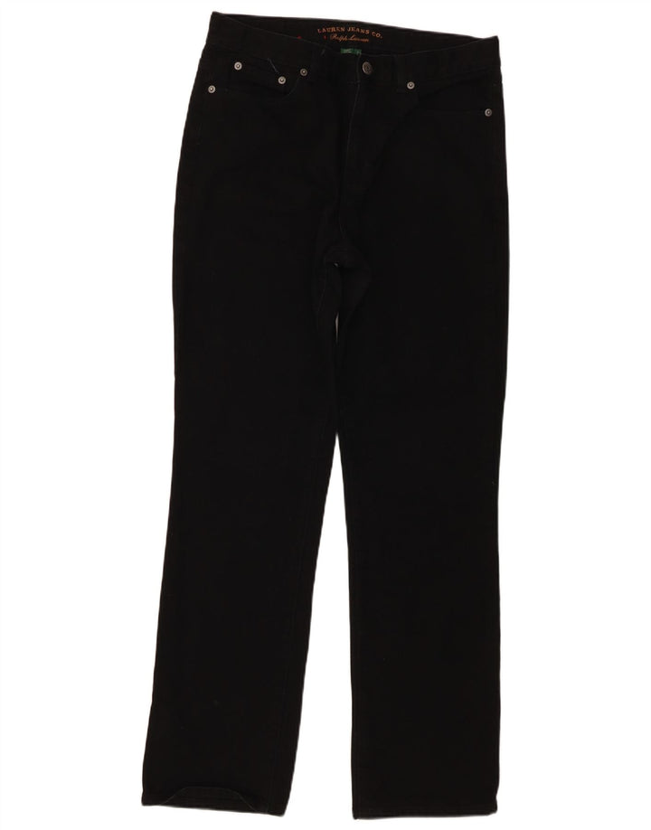 Jeans dritti da donna Ralph Lauren US 8 medi W30 L30 cotone nero classico