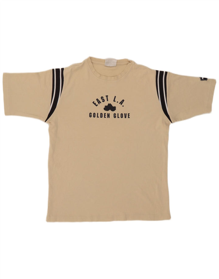 T-shirt grafica da uomo Puma in cotone beige medio