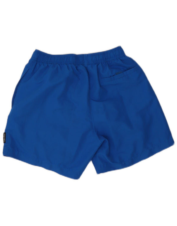 Pantaloncini da bagno da uomo Calvin Klein blu medio