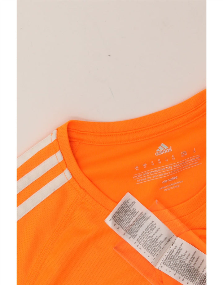 ADIDAS Mens Climalite T-Shirt Top Medium Orange Polyester Vintage Adidas and Second-Hand Adidas from Messina Hembry 