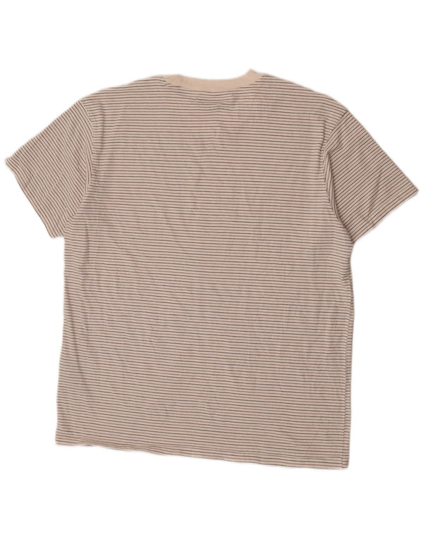 T-shirt da uomo Jack & Jones Top XL in cotone gessato bianco