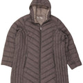 Cappotto imbottito oversize con cappuccio da donna Michael Kors UK 22 2XL Nylon grigio