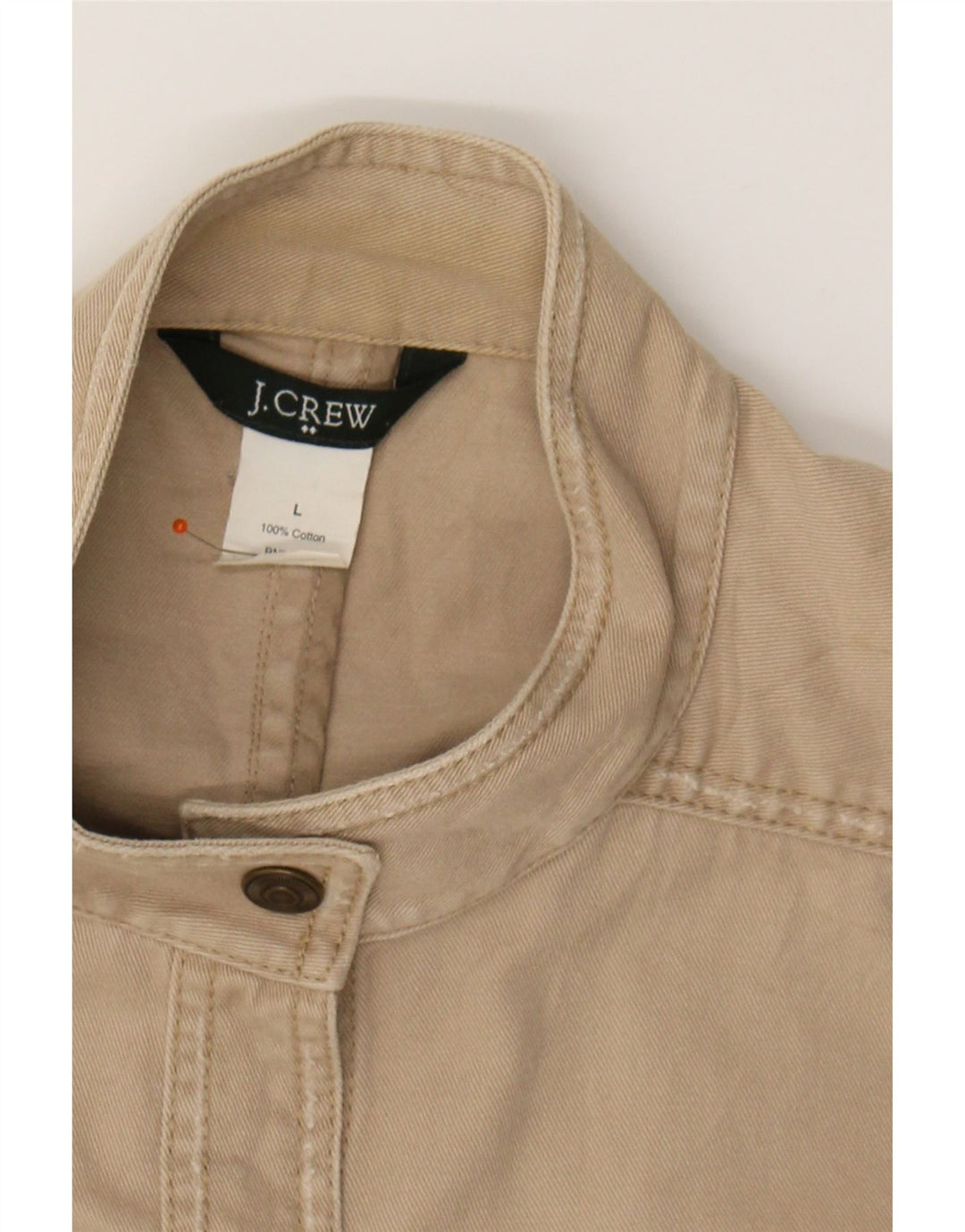 J. CREW Womens Crop Utility Jacket UK 16 Large Beige Cotton Vintage J. Crew and Second-Hand J. Crew from Messina Hembry 