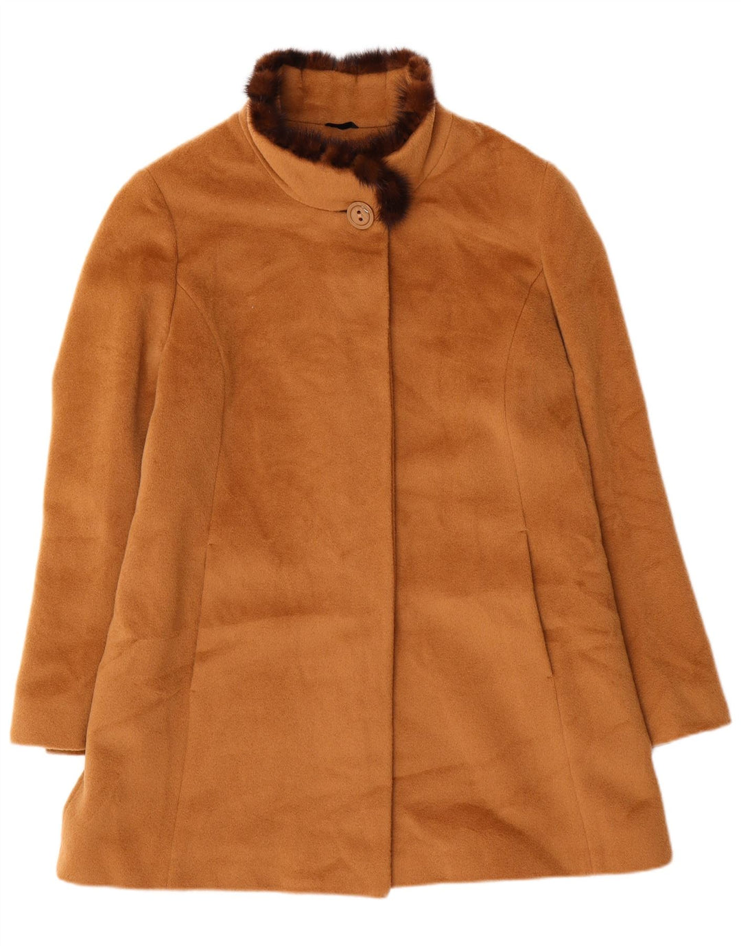 Soprabito vintage da donna IT 43 in lana marrone medio