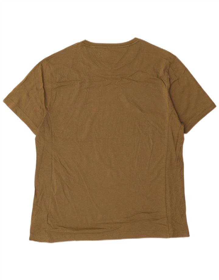 TOMMY HILFIGER T-shirt da uomo Top medio cotone kaki