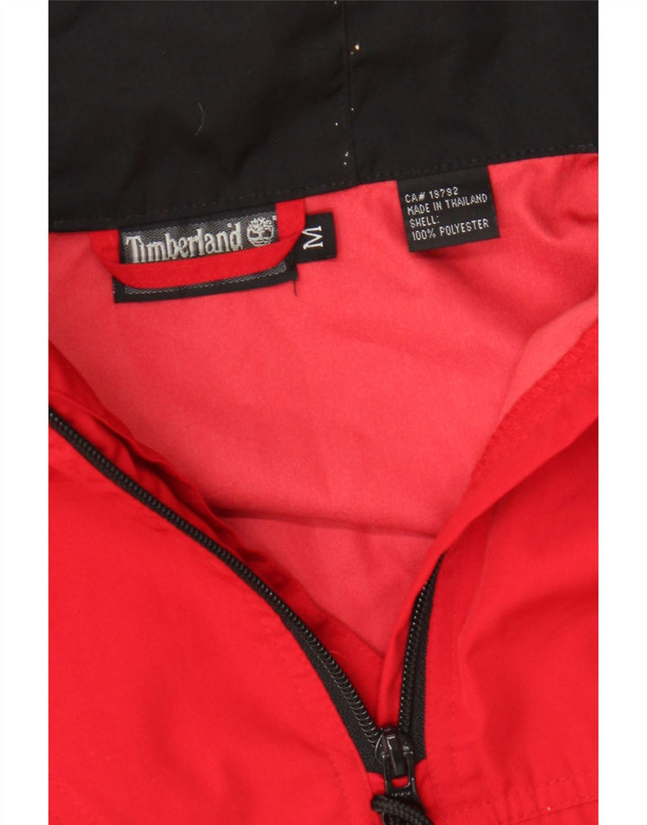 Giacca anorak grafica con cappuccio da uomo Timberland UK 38 poliestere rosso medio