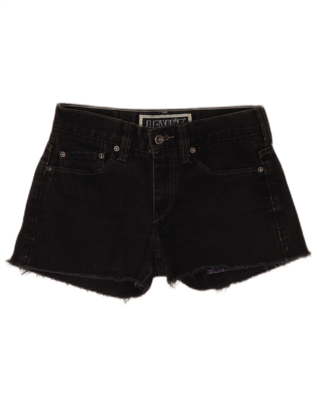 Pantaloncini di jeans skinny Levi's 511 da donna W30 cotone nero medio