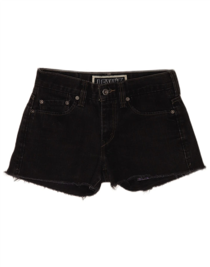 Pantaloncini di jeans skinny Levi's 511 da donna W30 cotone nero medio