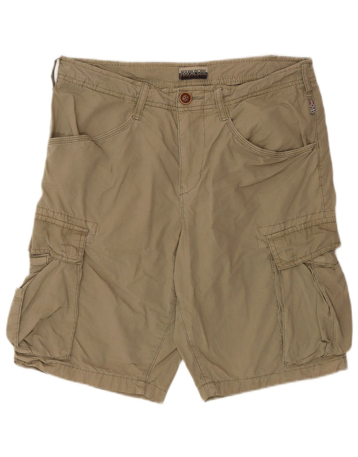 Pantaloncini cargo da uomo Napapijri W30 cotone kaki medio