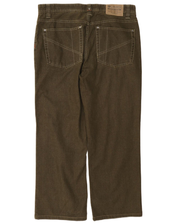 Pantaloni casual dritti da uomo Columbia W34 L29 cotone kaki