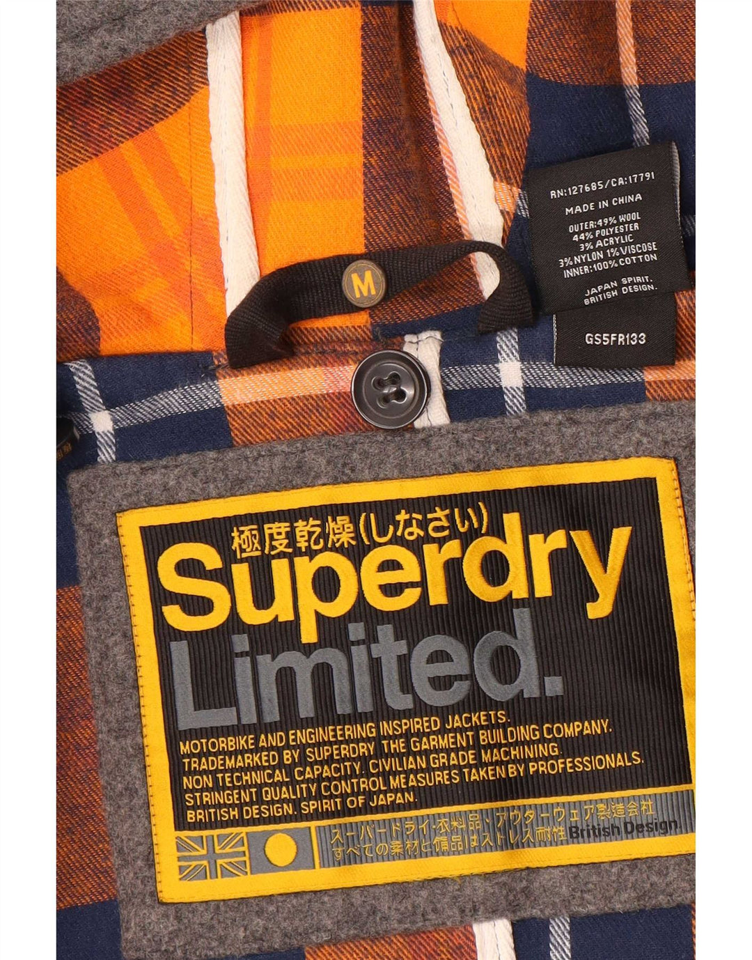Montgomery con cappuccio da donna Superdry UK 12 Lana grigio medio