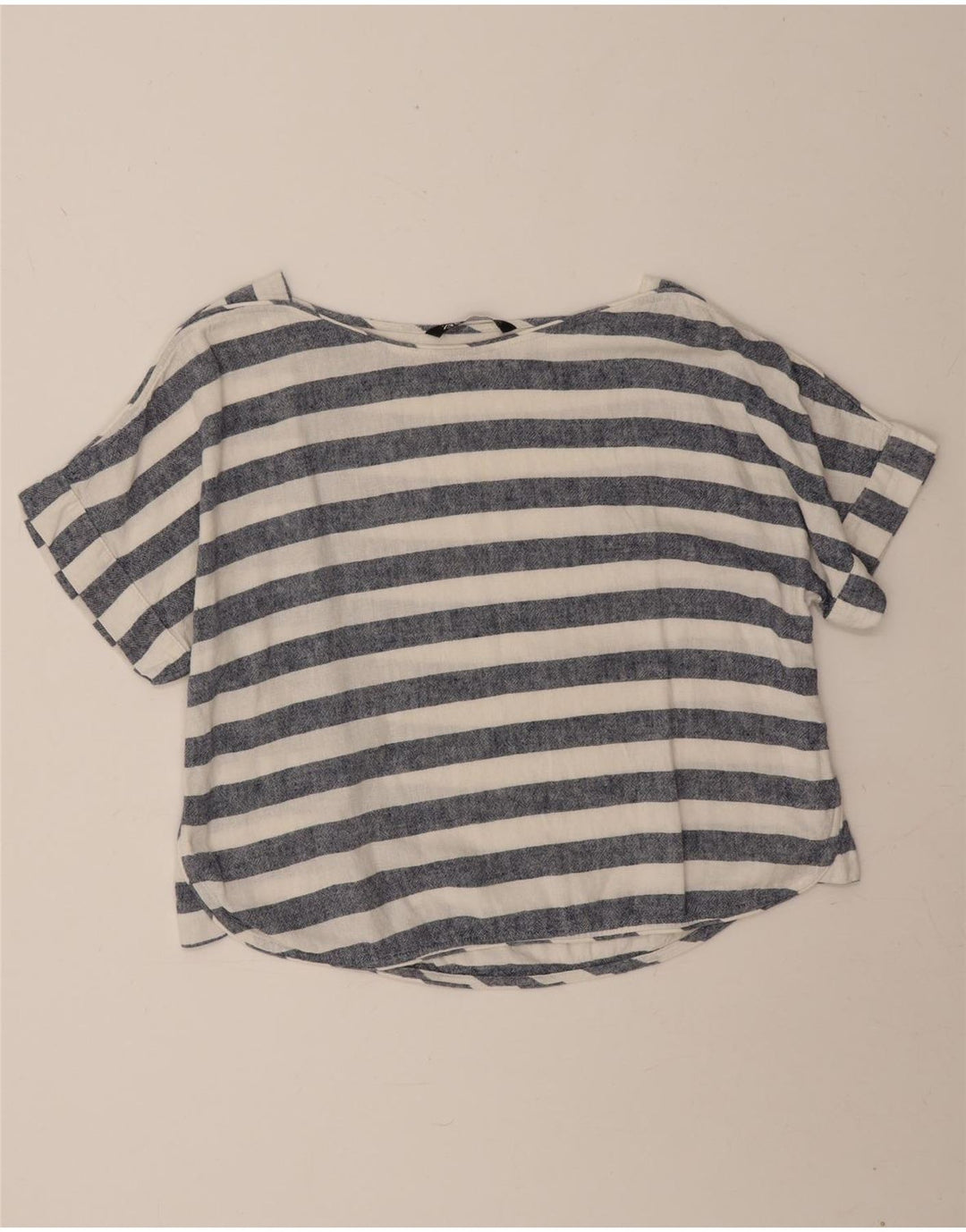 T-shirt oversize da donna Zara UK 14 Blu medio a righe nautiche