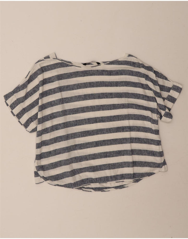 T-shirt oversize da donna Zara UK 14 Blu medio a righe nautiche