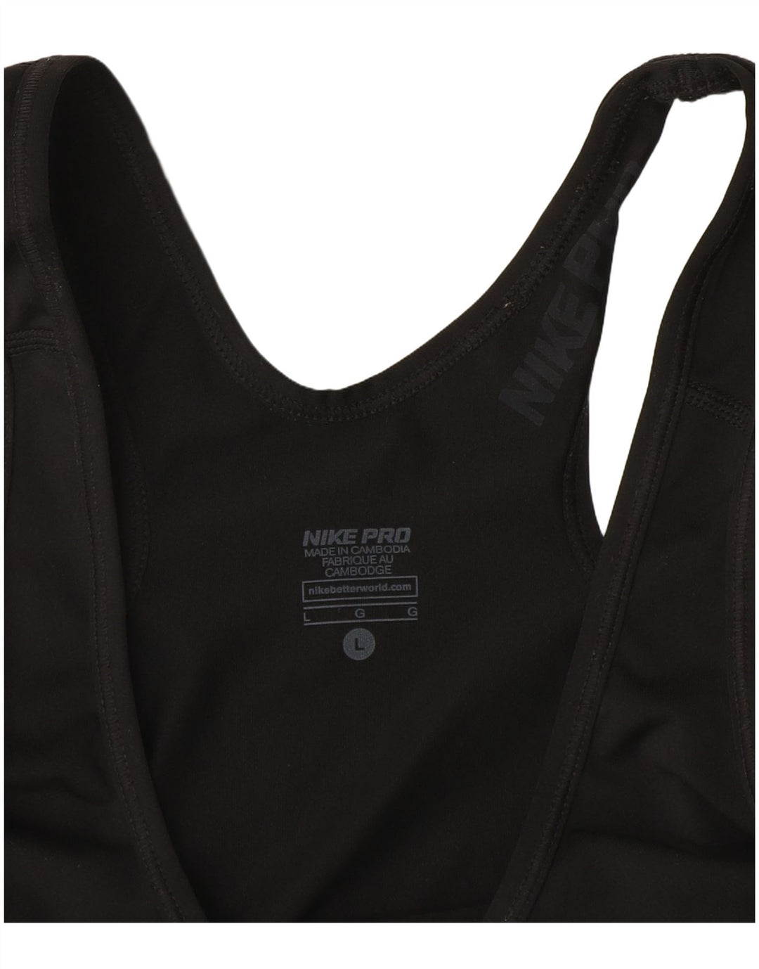Canotta grafica Nike Dri Fit da donna UK 14 grande nera