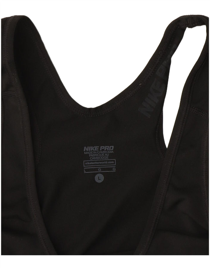 Canotta grafica Nike Dri Fit da donna UK 14 grande nera