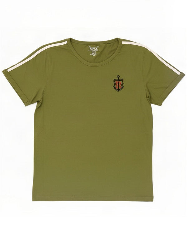 Rifle T-shirt grafica da donna UK 20 2XL Cotone kaki