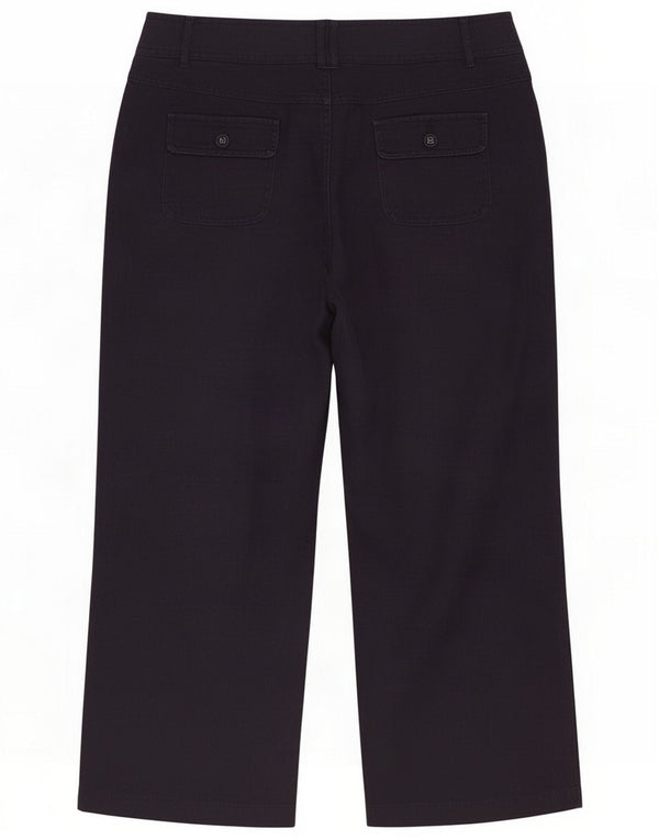 Marks & Spencer Pantaloni Per Una Capri da donna UK 12 Medium W30 L21 Nero