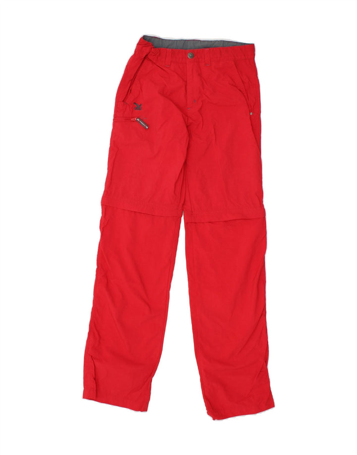 SALEWA Boys Straight Trousers 14-15 Years W30 L32 Red Polyester Vintage SALEWA and Second-Hand SALEWA from Messina Hembry 