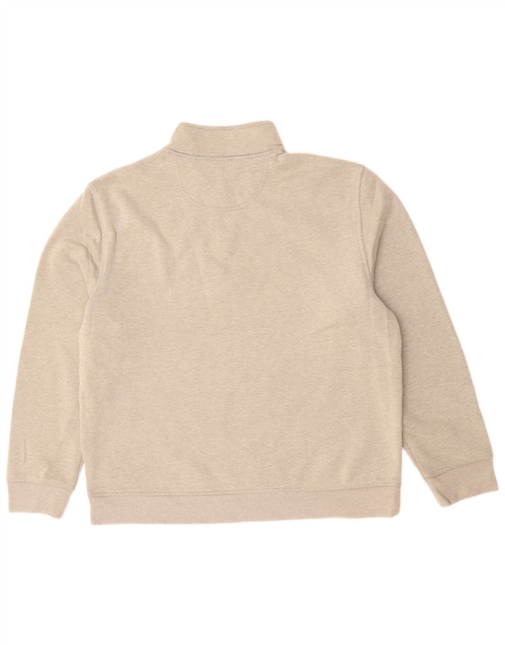 Felpa da uomo con zip e collo IZOD in cotone grigio medio