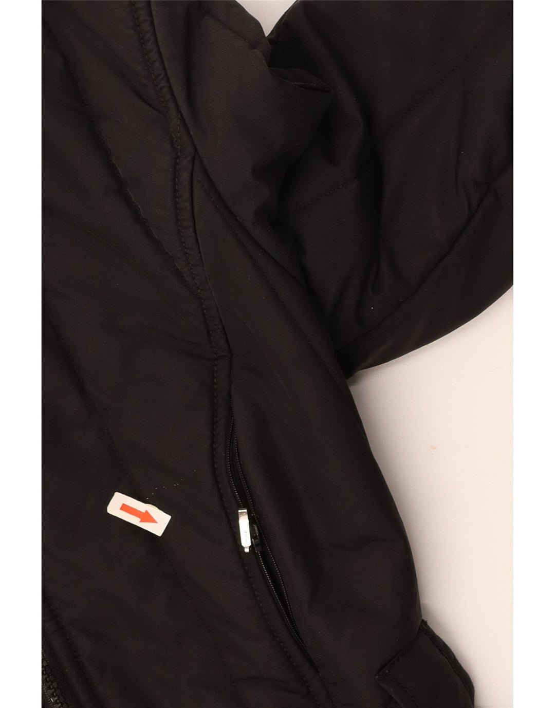 REFRIGIWEAR Giacca imbottita corta da donna UK 10 piccola nera in poliammide