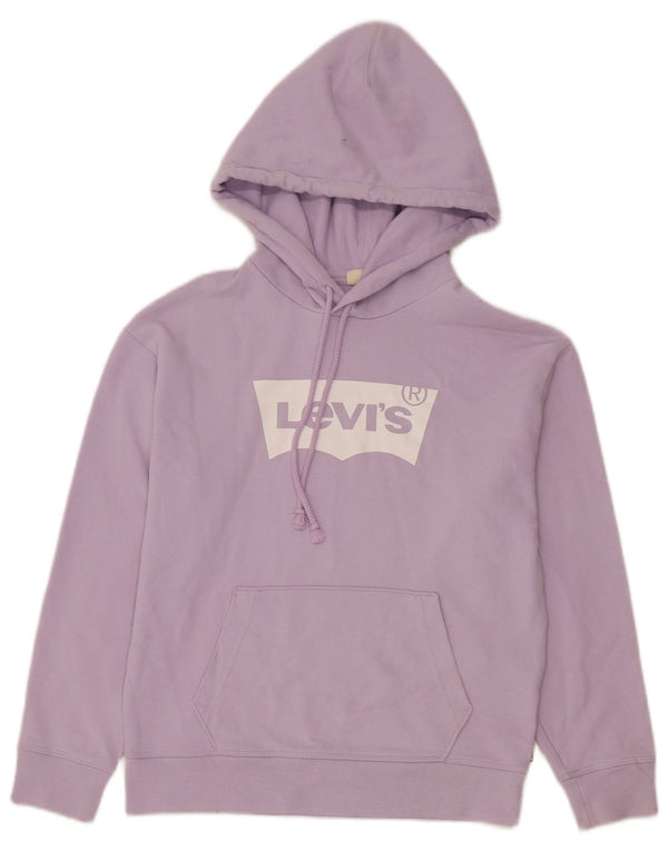 Levi's Donna Felpa con cappuccio oversize con grafica UK 6 XS Cotone viola