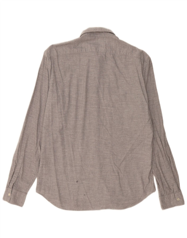 BURBERRY Camicia BRIT da uomo in cotone grigio medio