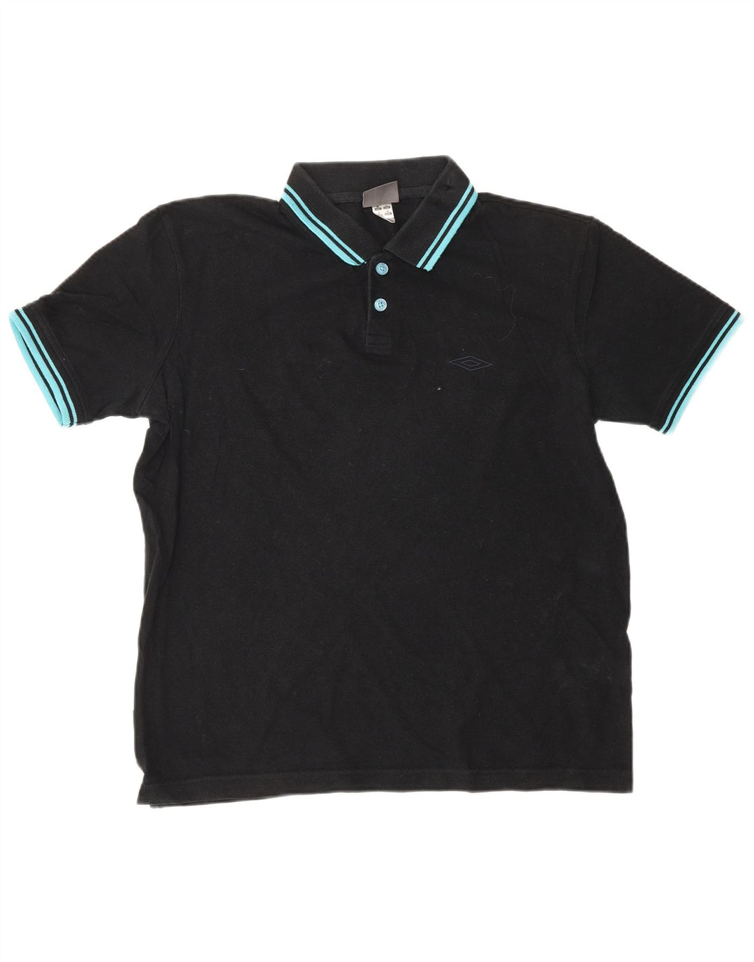 Polo da uomo UMBRO in cotone nero medio