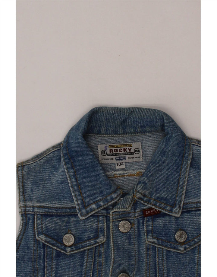 Gilet in denim per ragazzi ROCKY 3-4 anni in cotone blu