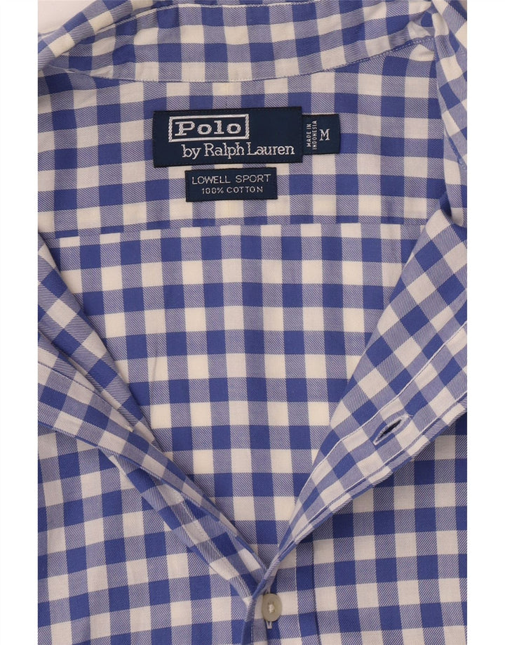Polo Ralph Lauren Camicia Lowell da uomo in cotone a quadretti blu medio