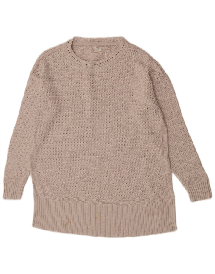 Maglione maglione con scollo a barca da donna Fat Face UK 12 Cotone grigio medio