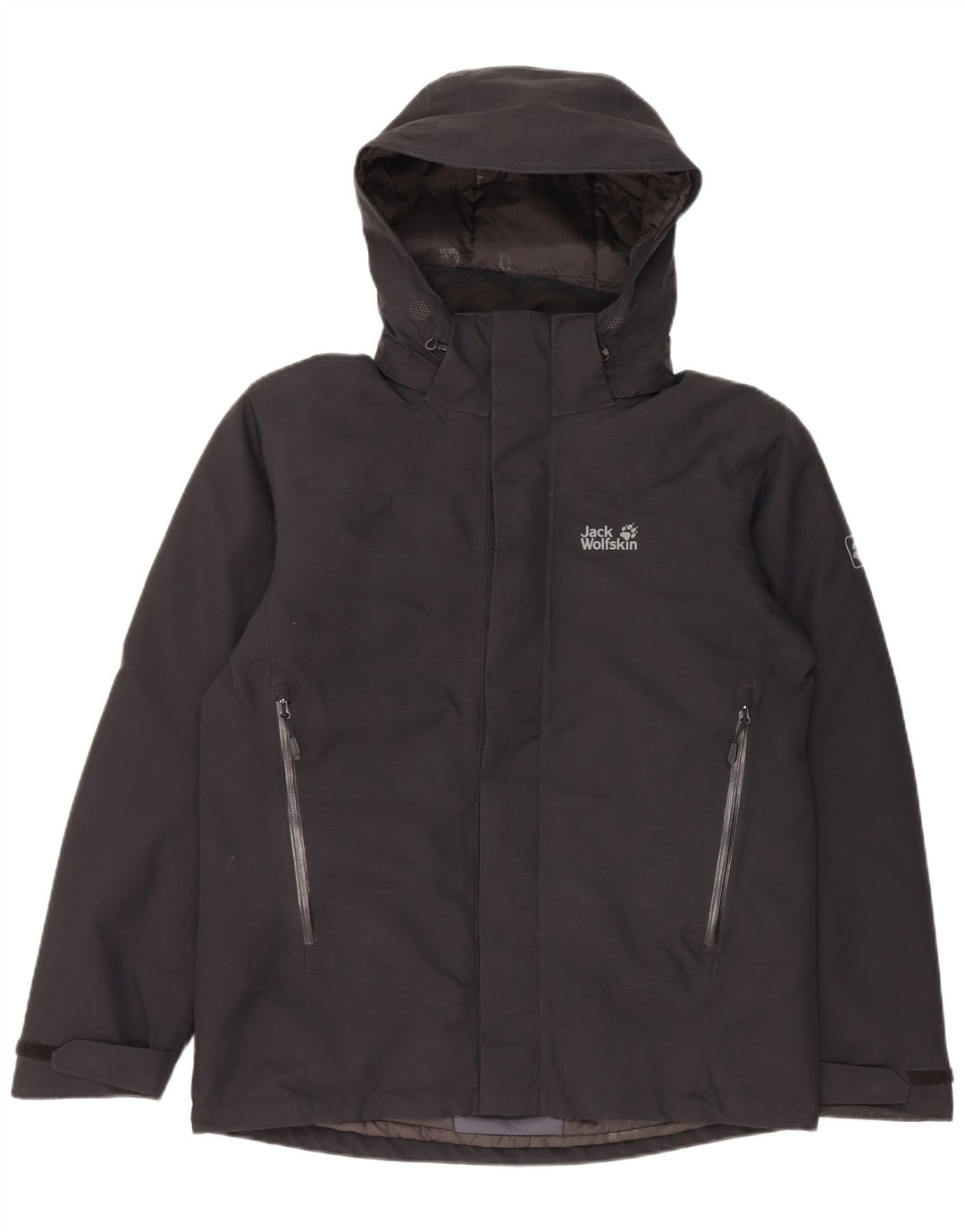 Giacca a vento con cappuccio da uomo Jack Wolfskin UK 34 Small Poliestere nero
