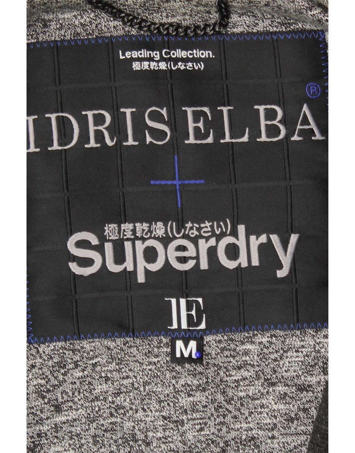 Giacca college da uomo Superdry UK 38 Acrilico a righe grigio medio