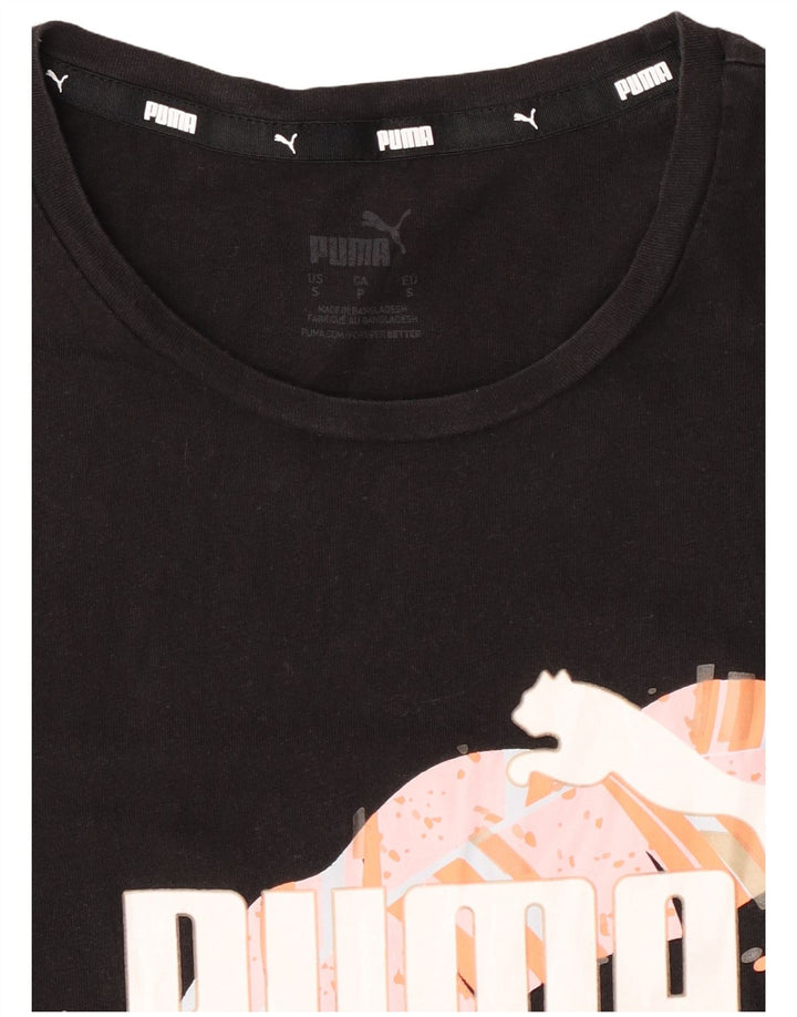 T-shirt grafica da donna Puma UK 10 piccola nera