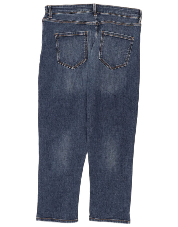 Marks & Spencer Donna The Carrie Capri Jeans UK 14 Large W32 L22 Blu