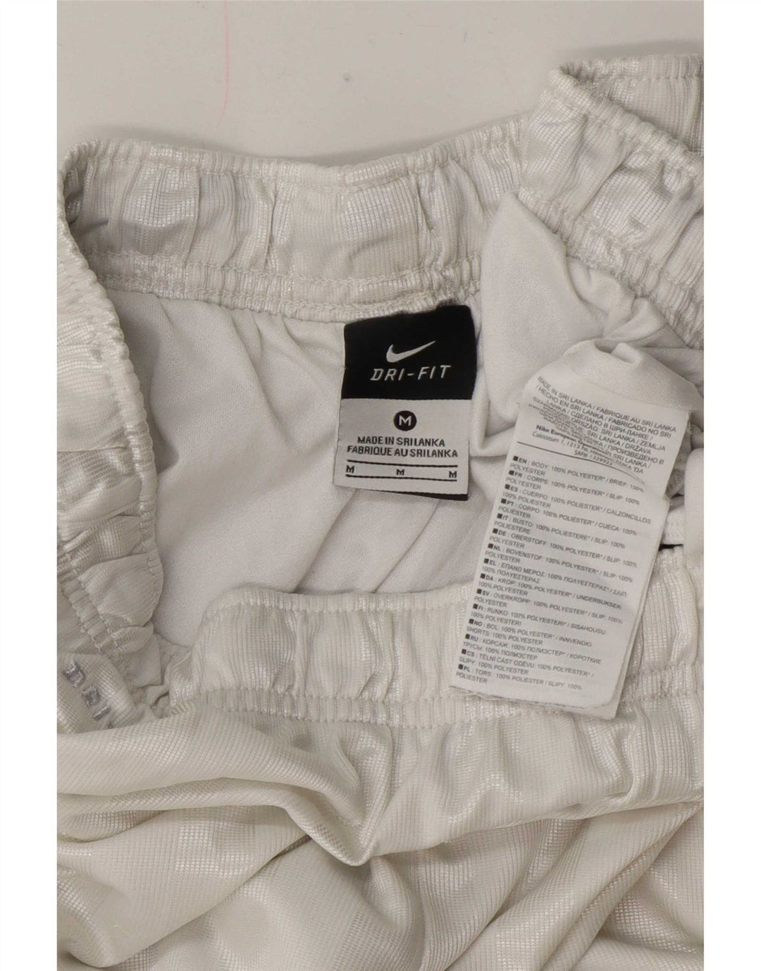 Pantaloncini sportivi Nike Dri Fit Regular da uomo in poliestere a righe bianche medie