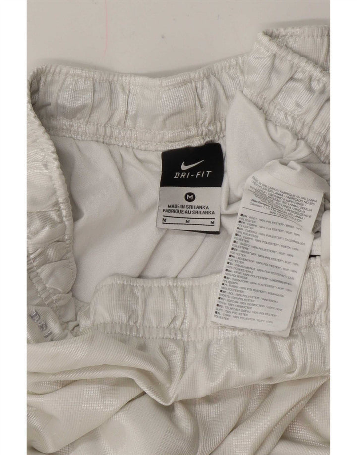 Pantaloncini sportivi Nike Dri Fit Regular da uomo in poliestere a righe bianche medie