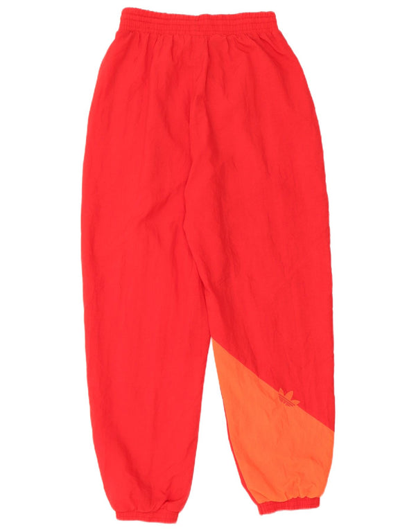 Adidas Womens Tracksuit Trousers Joggers UK 10 Small Red Colourblock