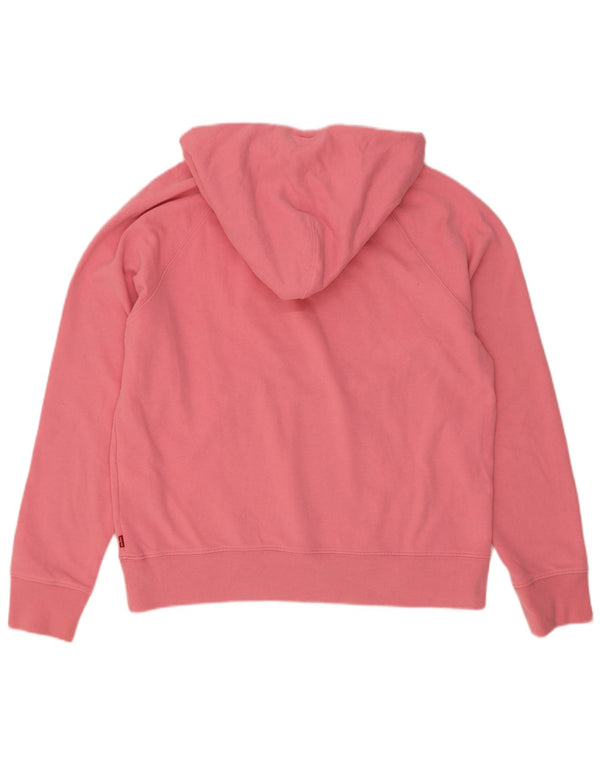Maglione con cappuccio grafico da donna Levi's UK 14 Cotone rosa medio